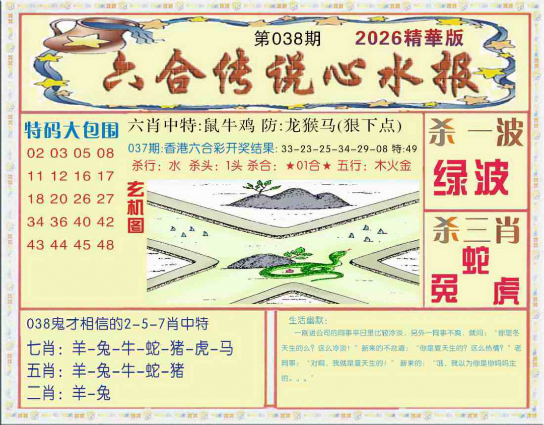038期六合传说(心水版)[图]